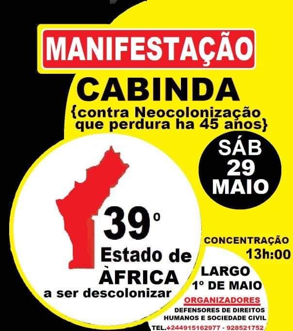 Activists protest Saturday in Cabinda against “neo-colonism”
